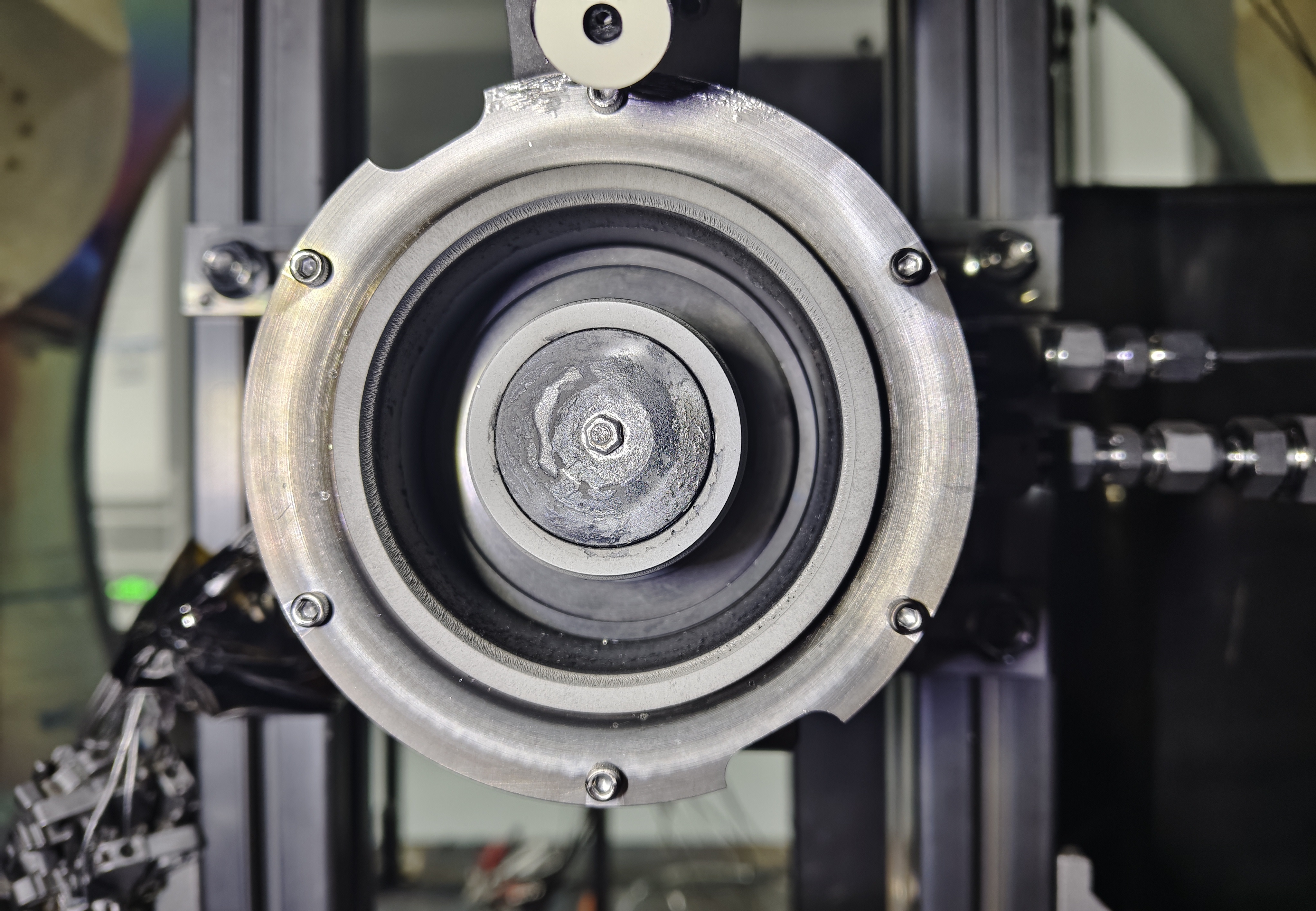 Close inspection of the annular discharge channel of a Hall thruster