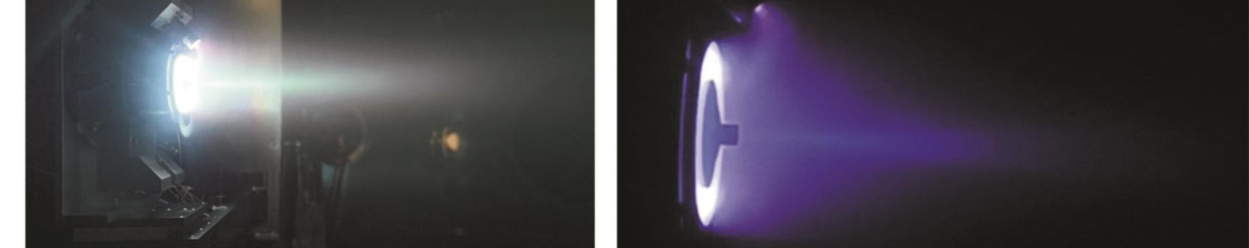 Hall thruster plasma plume test imagery